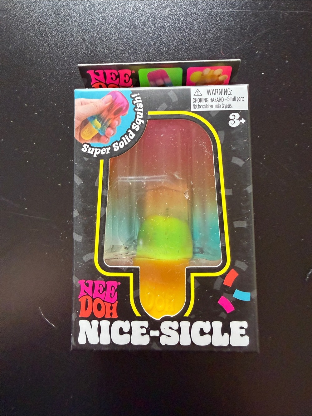 New Nee Doh Nice-Sicle Popsicle Rainbow Blue Yellow Schylling Needoh Squishy Toy